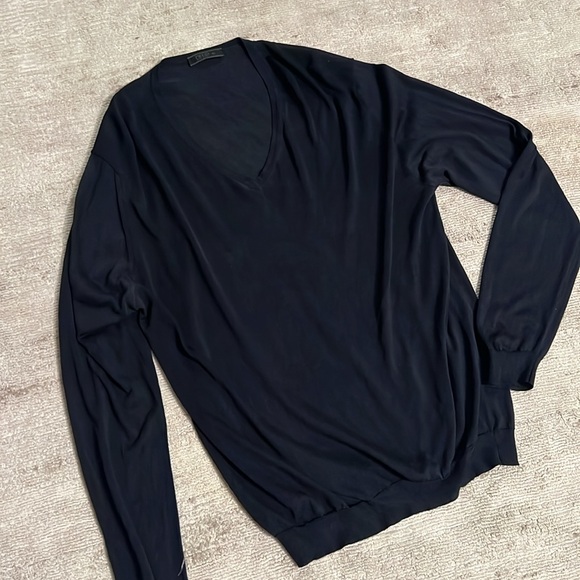 NAVY PRADA PULLOVER SWEATEE - Picture 4 of 7